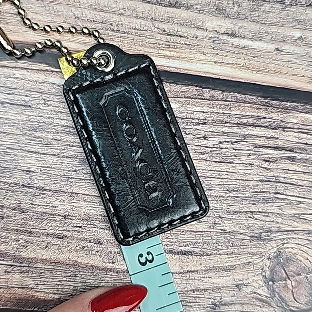 NEW COACH BLACK LEATHER HANG-TAG - Picture 7 of 7